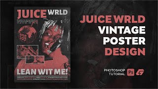 How To Make a Vintage Poster  Photoshop Tutorial [upl. by Ieso]