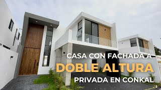 Casa en venta con FACHADA A DOBLE ALTURA en Privada en Cokal Yucatán [upl. by Nevile346]