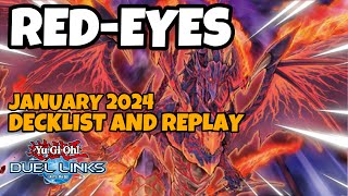 REDEYES DUEL LINKS  JANUARY 2024 RANKED DUEL REPLAY AND DECKLIST YUGIOH [upl. by Girvin]