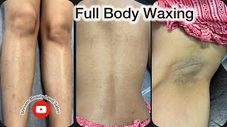 Full Body waxing 👯‍♀️ Depilatory wax roll on Honey 🍯wax Hair removal Body waxHoney wax roller [upl. by Aime]