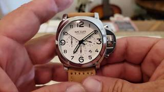 MEGIR 43 Panerai Homage from Gearbest3 Minute review [upl. by Notloc]