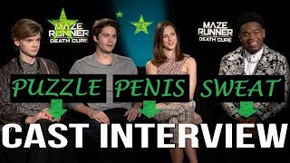 VOSTFR Hilarious  Maze Runner interview Puzzle amp Dylans sweat  Kaya amp Thomas amp Dexter amp Dylan [upl. by Sivram]