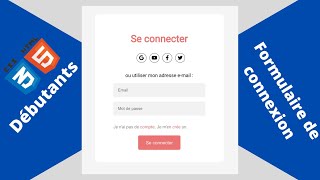 Comment Créer un Formulaire de Connexion Moderne en HTML amp CSS [upl. by Aneetsyrk]