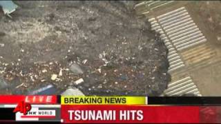 Raw Video Tsunami Slams Northeast Japan [upl. by Pastelki]