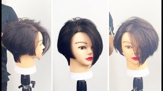 Perfect Asymmetrical Short Layered Bob Haircut Tutorial With Graduation  Long to Creative Bob Cuts [upl. by Fair]