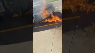 Pit Crew Member accidentally light car on FIRE [upl. by Magdala]