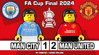 FA Cup Final 2024 🏆 Manchester City vs Manchester United 12  All Goals Highlights Lego Football [upl. by Razaile412]