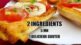 Pain perdu salé  Recette rapide avec du pain rassis  JUSTE 2 INGREDIENTS [upl. by Eneluj956]