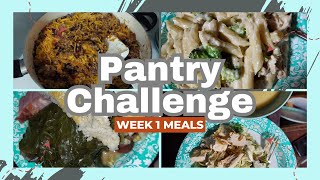 Pantry Challenge Meals Week 1 [upl. by Anigal459]