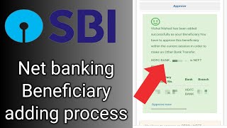 SBI net banking beneficiary add kaise kare  how to add beneficiary in net banking sbi [upl. by Orlantha]