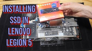 Adding An SSD To A Lenovo Legion 5 Laptop [upl. by Dimitri]