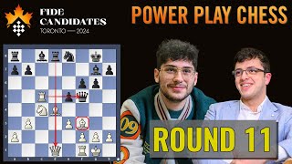 Alireza Firouzja vs Nijat Abasov  FIDE Candidates 2024  Round 11 [upl. by Ogg]