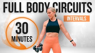 30 MINUTE FULL BODY CIRCUIT WORKOUT  Ultimate Interval Training [upl. by Nellie]