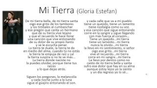 Mi Tierra Gloria Estefan letra [upl. by Noed316]