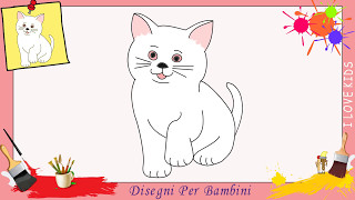 Disegni di gatti  Come disegnare un gatto FACILE passo per passo per principianti [upl. by Animrac]