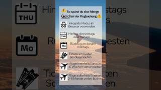 So sparst du eine Menge Geld bei der Flugbuchung 🌍✈️ reisen [upl. by Ressan]