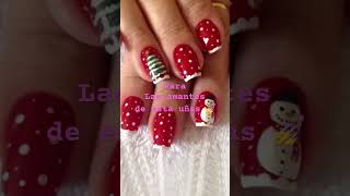 Tendencias en diseños de uñasdiseños de uñas para navidad uñas naildesign shortsfeed nails [upl. by Toby]