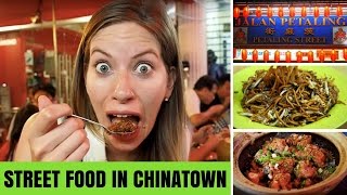 Street Food in Kuala Lumpur Malaysia at Jalan Petaling Street Night Market in Chinatown [upl. by Middendorf]