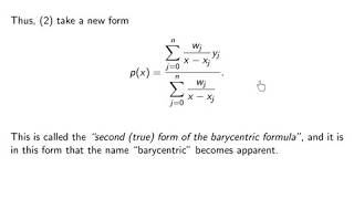 Ch02n1 Barycentric forms of Lagrange polynomials [upl. by Ised119]