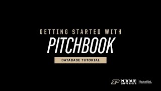 Getting Started with PitchBook [upl. by Ociram]