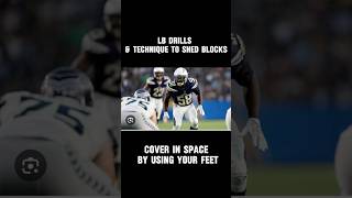 Football LB Drills speed agility football fastfeet drills nfl cover shed blocker [upl. by Broida]