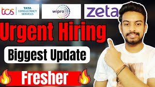 TCS Wipro Zeta Biggest Hiring Update  OFF Campus Drive For 2025 2024 2023 2022 Batch  Fresher [upl. by Nnaaihtnyc]