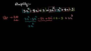 Simplifying polynomials Hindi [upl. by Charita]