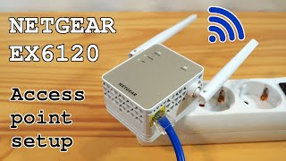 Netgear EX6120 WiFi extender dual band • Access point mode setup [upl. by Atnod]