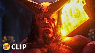 Hellboy Wields Excalibur  Hell on Earth Scene  Hellboy 2019 Movie Clip HD 4K [upl. by Conard]