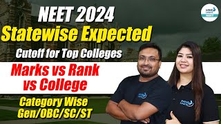 NEET 2024 Statewise Expected Cutoff For Top Colleges  Rank Vs Marks Vs College InfinityLearnNEET [upl. by Fredette676]