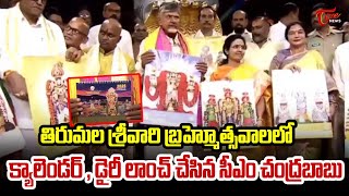 శ్రీవారిబ్రహ్మోత్సవాలలో CM Chandrababu Launched Calendar 2024 in tirumala  Venkateswara SwamyTOne [upl. by Nered]