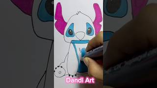 How to draw Stitch drawing coloring [upl. by Enilarac]