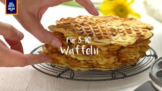 Rezept Gefüllte Waffeln in zwei Varianten I ALDI SÜD [upl. by Sucramraj726]