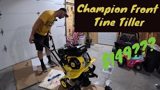 Champion 22quot Front Tine Tiller Assembly and Testing Home Depot Special Buy [upl. by Namijneb]