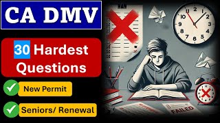 California DMV Hardest Questions  Most People Failed to Answer Driving License Permit amp Renewal Se [upl. by Salina]