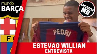 La reacción de MESSINHO cuando le damos una camiseta del Barça lo dice TODO [upl. by Aletha]