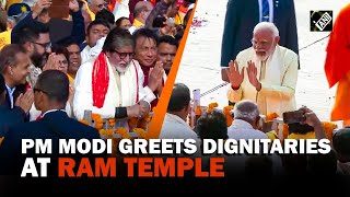 PM Modi greets Ram Temple Pran Pratishtha program attendees [upl. by Onateyac]