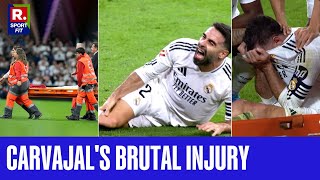 Real Madrid Injury Horror Daniel Carvajals Brutal ACL Injury Leaves Football World Stunned [upl. by Dde430]