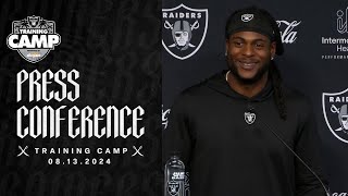 Davante Adams Maxx Crosby and Tre Tucker Presser  81324  Raiders  NFL [upl. by Aluin]