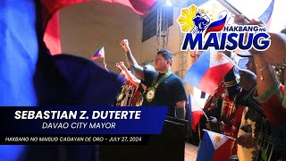 Mayor Sebastian Z Duterte at Maisug Rally Cagayan de Oro City [upl. by Cirilo]