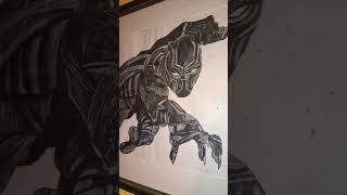 Black panther drawing blackpanther marvel drawing [upl. by Lutero]