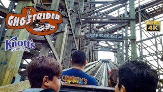 December 2022 Ghost Rider Roller Coaster Third Row On Ride 4K POV Knotts Berry Farm [upl. by Paddy]