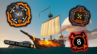 Reaching Distinction V in Reapers Bones while grinding for Golden Bones  Sea of Thieves [upl. by Drus356]