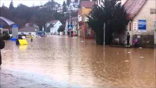 Backnang 13012011  Hochwasser [upl. by Audry]