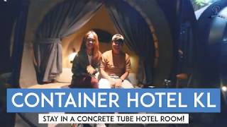 Container Hotel  Sleepover In A Concrete Tube Hotel Room [upl. by Rozanne]