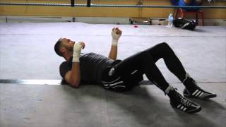 IBF WORLD CHAMPION JAMES DeGALE COMPLETE POST WORK OUT GROUNDWORK ROUTINE [upl. by Ardnaet]