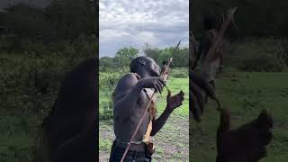 Hadzabe man Teaching us hunting and survival skills viral hadzabetribe indigenousculture shorts [upl. by Leiram]