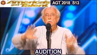 Andy Huggins Stand Up Comedian He amp Howie Started Together Americas Got Talent 2018 Audition AGT [upl. by Ilhsa]