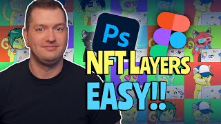 STEP BY STEP Create LAYERS for your 10000 NFT Collection for FREE  Make NFTs in Photoshop or Figma [upl. by Carolan]