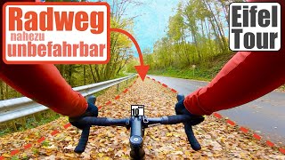 Radweg unbefahrbar  Rennrad Tour in der Eifel  Roetgen [upl. by Leonerd937]